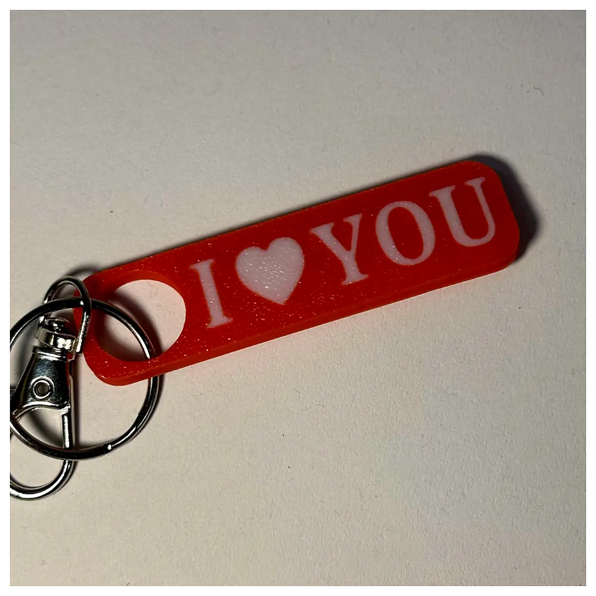 I Love You Keychain Romantic Gift Couple Ring Keepsake Love Anniversary Gift Keychain Accessory