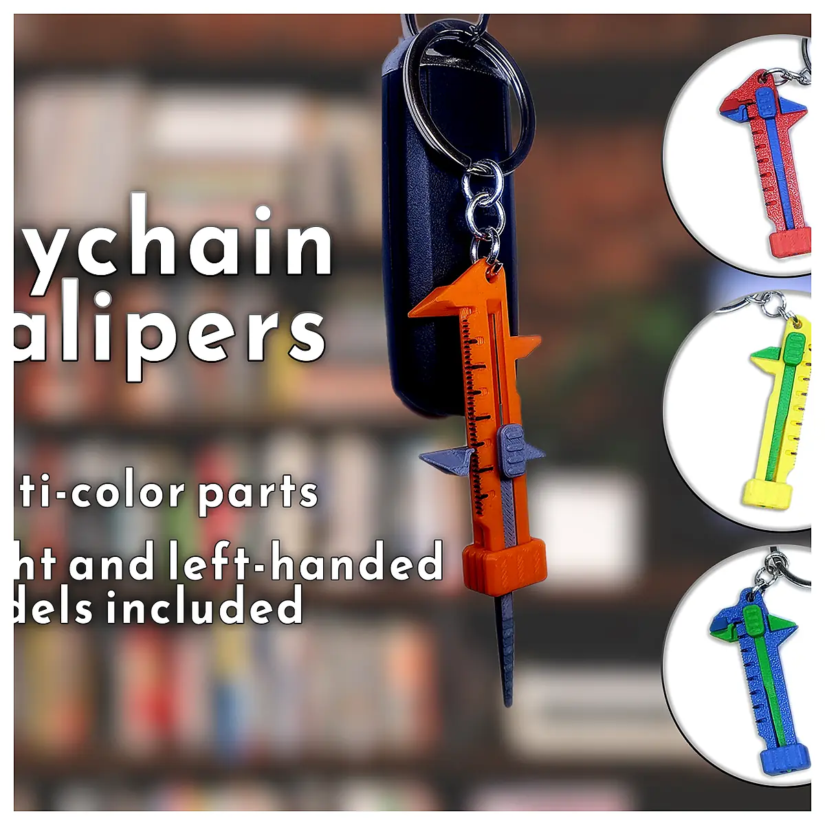 Keychain Calipers Measurement Tool Precise Measurement Calibration Dimension Checker Key Calipers