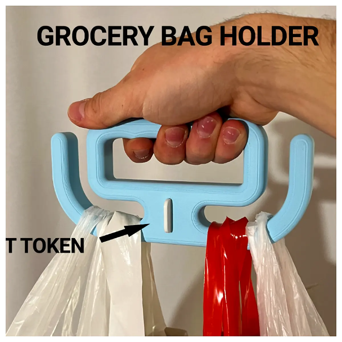 Grocery Bag Holder Organizer Stabilizer Storage Kitchen Cart Easy Carry Utility Universal