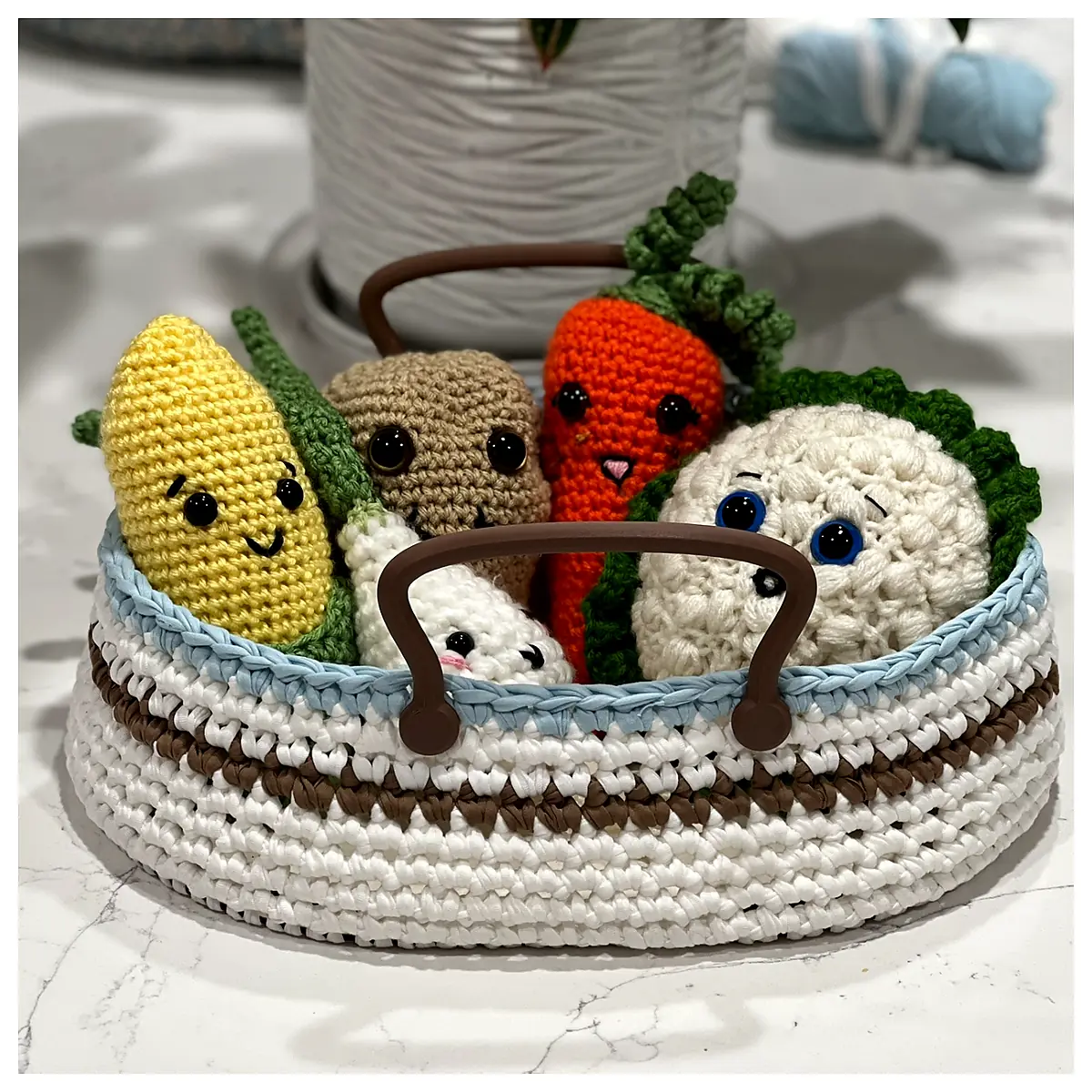 Crochet Knit Basket Handles DIY Tutorial Universal Basket Parts Basket Handle Repair Accessories