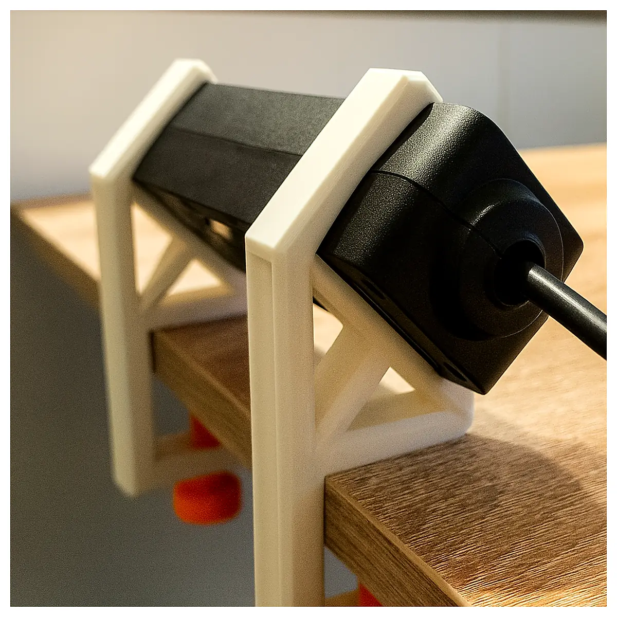 Universal Power Strip Angle Table Fit Power Adapter Extension Cord Charger Surge Protector