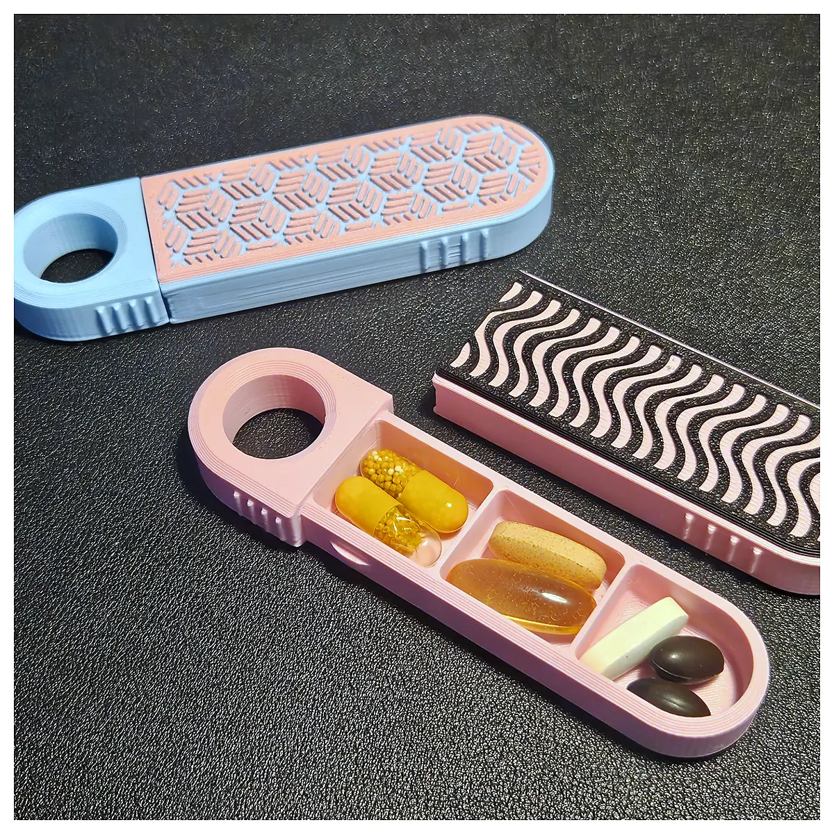Small Pill Box Pattern Design Fast Print No Support Versatile Medication Organizer Pill Case