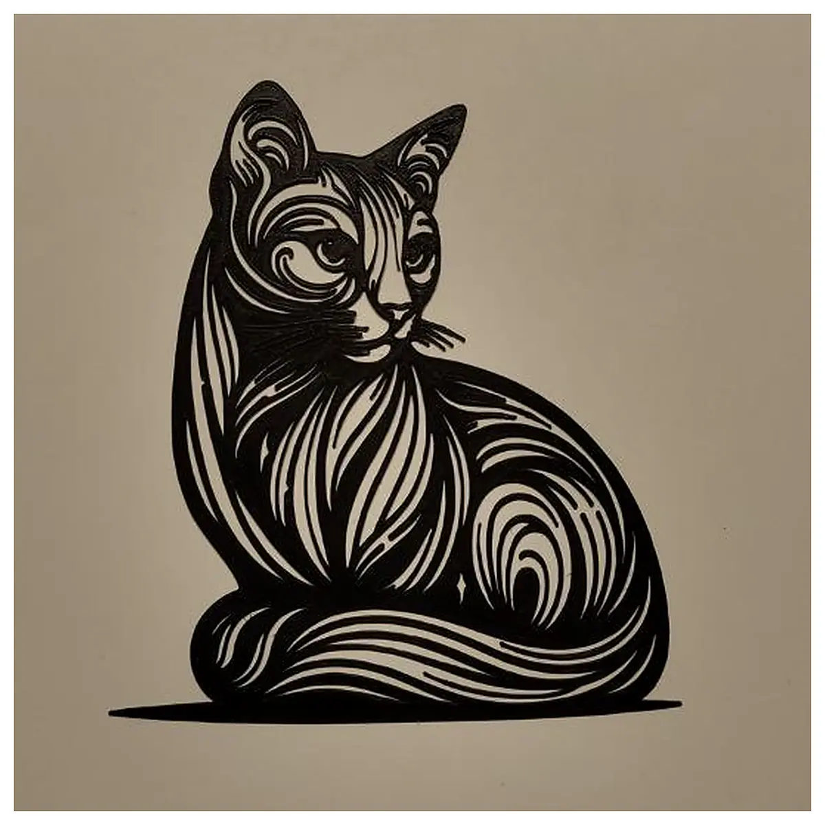 Cat Silhouette Wall Art Feline Decor Prints Cat Cutouts Wall Stickers Home Decor Interior Decorations