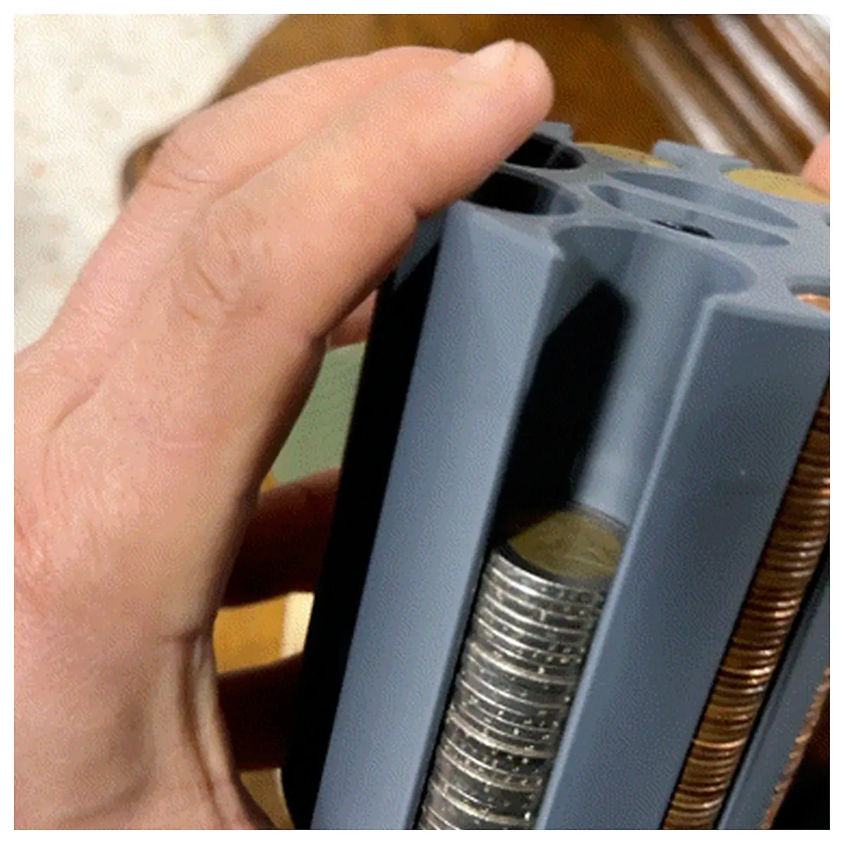 Coin Organizer Euro USD HKD CAD AUD Coin Storage Box Money Holder Cash Organizer