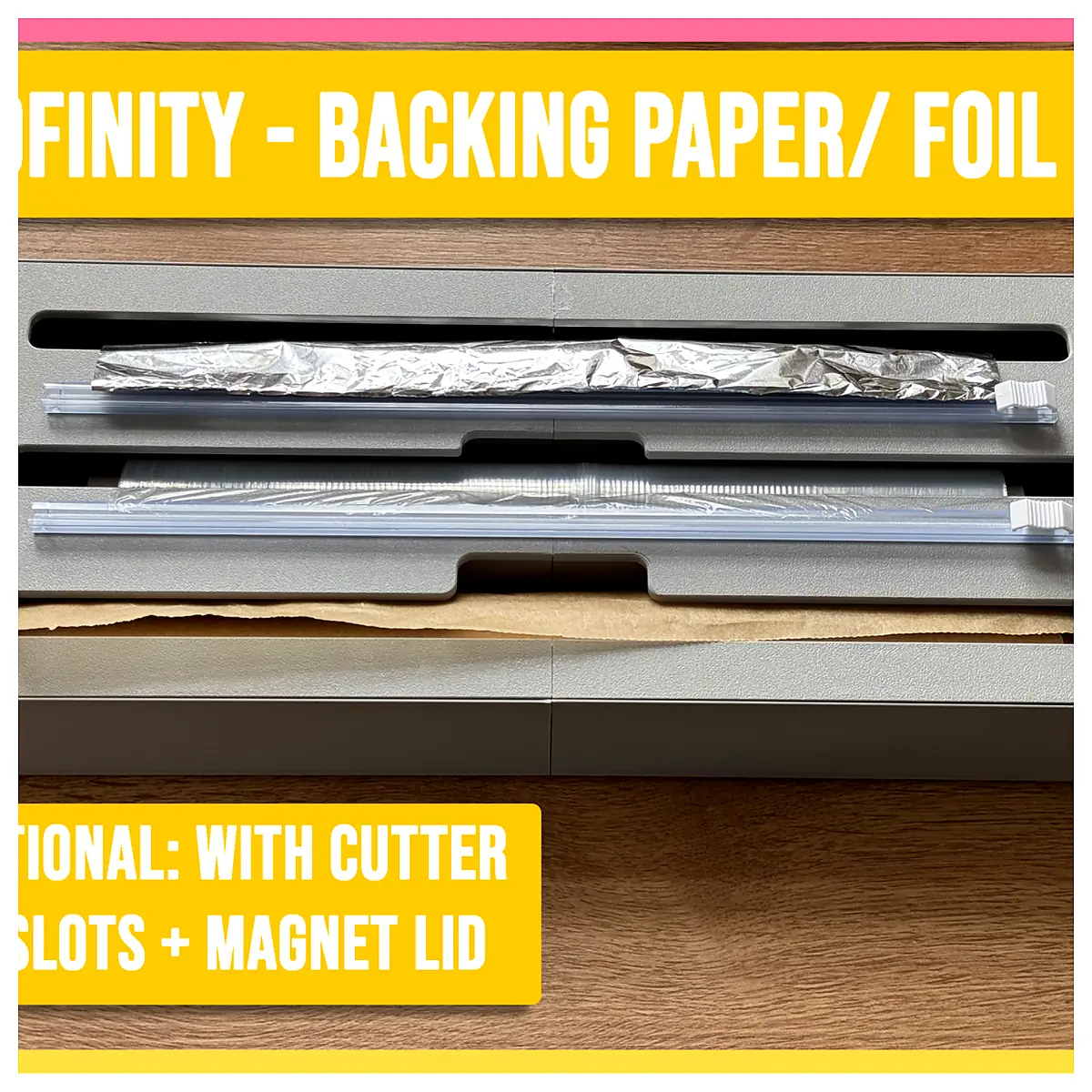 Baking Paper Cling Film Foil Food Storage Kitchen Wrap Roll Organizer Accessories