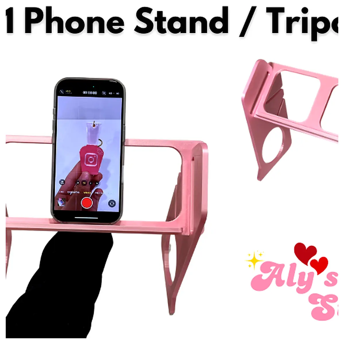 Phone Stand Tripod 5 in 1 Shoot POV Close Ups Adjustable Support Accessories