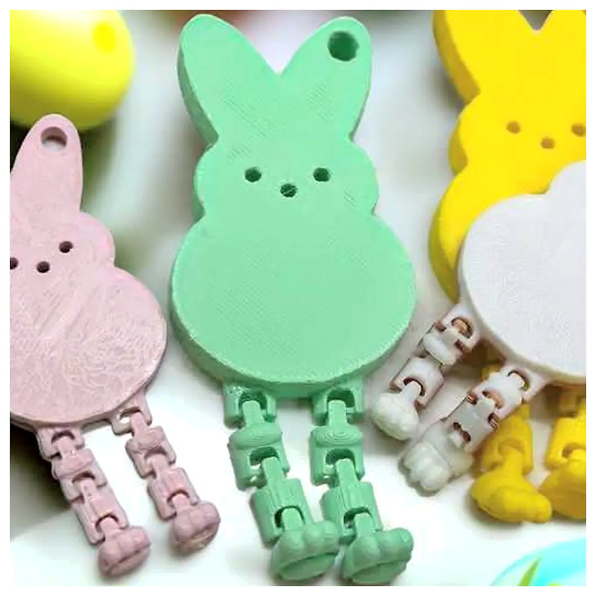 Easter Peep Keychain Chick Toy Pastel Decor Party Gift Decoration Charms