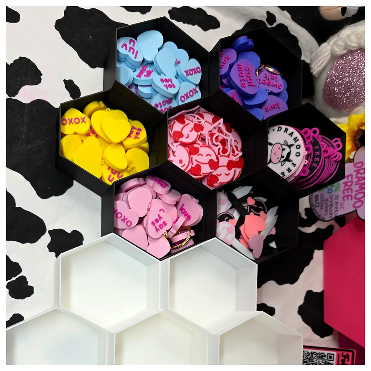 Conjoinable Hexagon Trays Organization Solutions Storage Shelving Kitchen Organizer Versatile