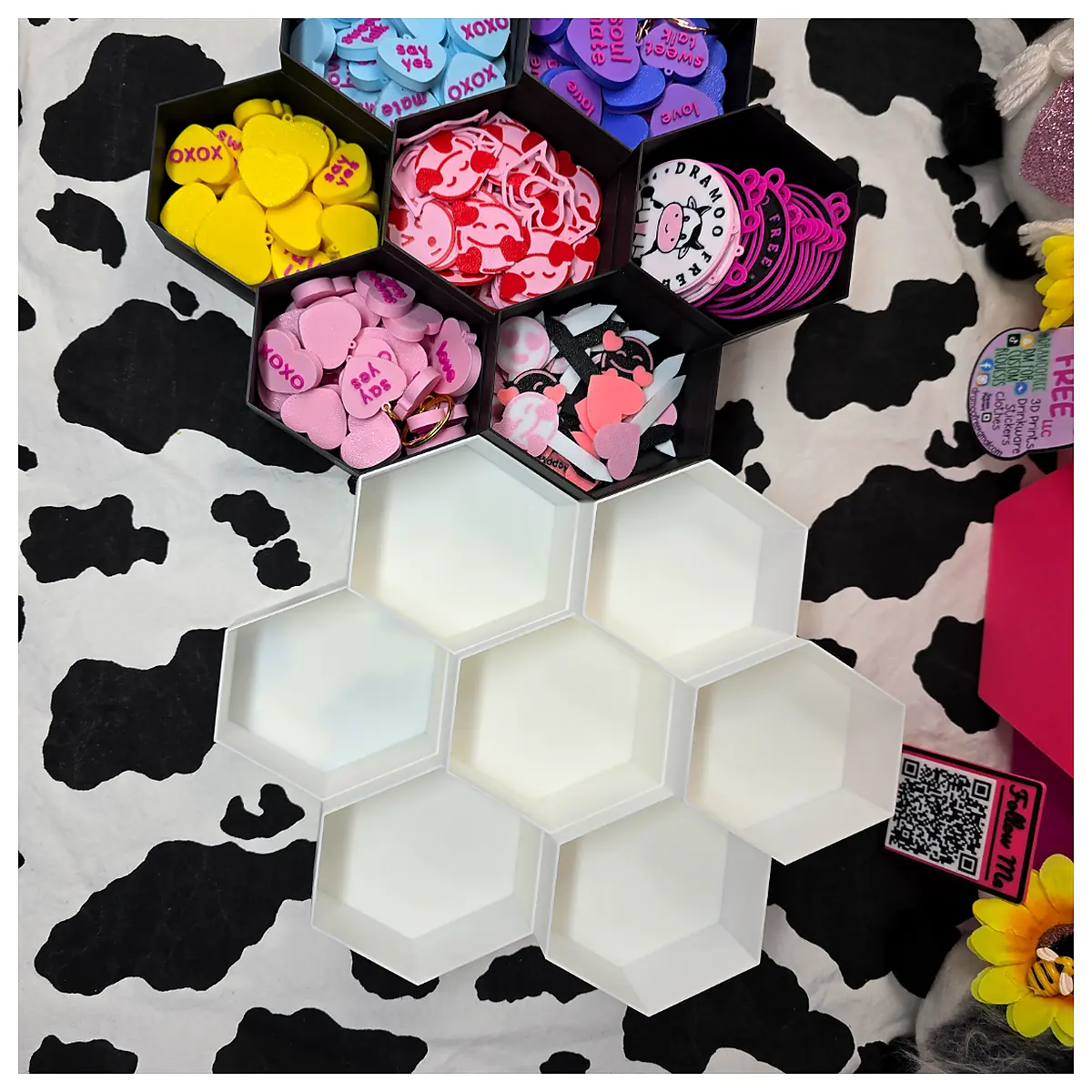 Conjoinable Hexagon Trays Organization Solutions Storage Shelving Kitchen Organizer Versatile