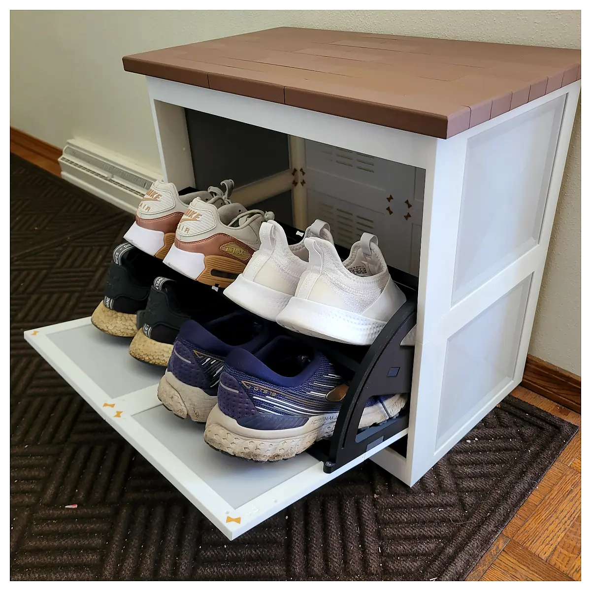 Foldable Shoe Cabinet Storage Shelves Shoe Organizer Expandable Storage Indoor Furniture Closet Solutions