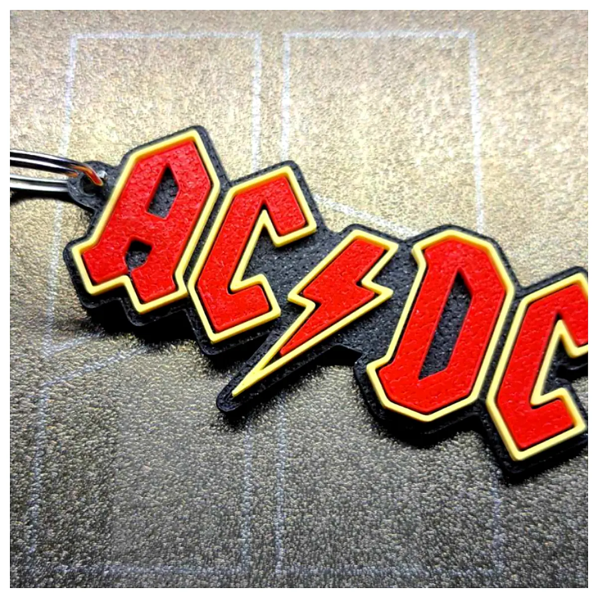 ACDC Keychain Compatible Car Keychains Auto Parts Repair Accessories Universal Keyring Car Decoration