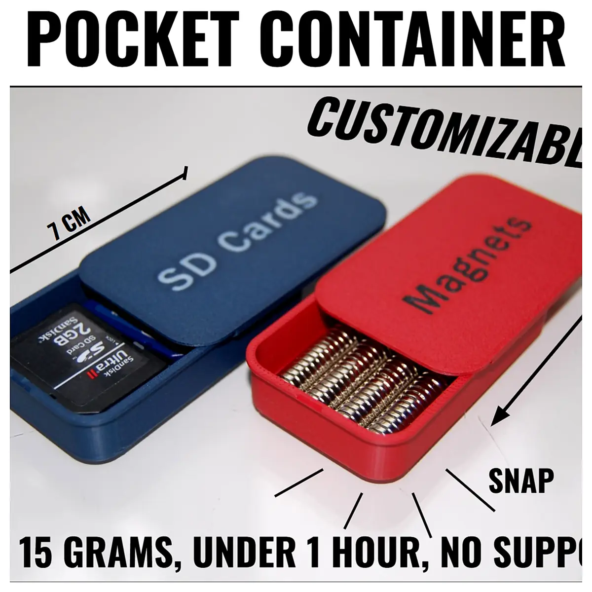 Compact Portable Container Multi Use Small Box Parts Repair Accessories Storage Solutions