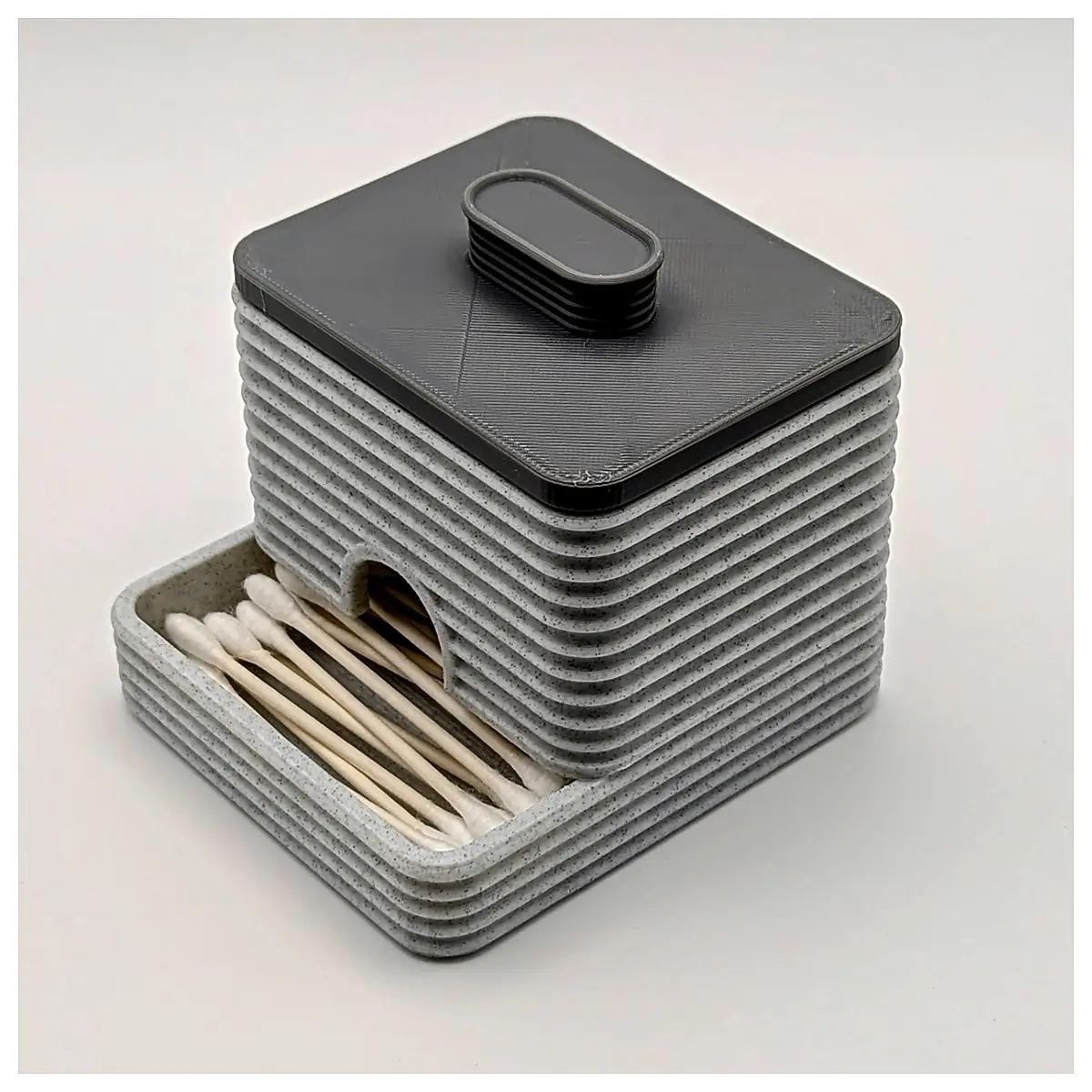 Q Tip Dispenser Box Storage Case Organizer Earbud Case Lip Seal Soft Tip Holder