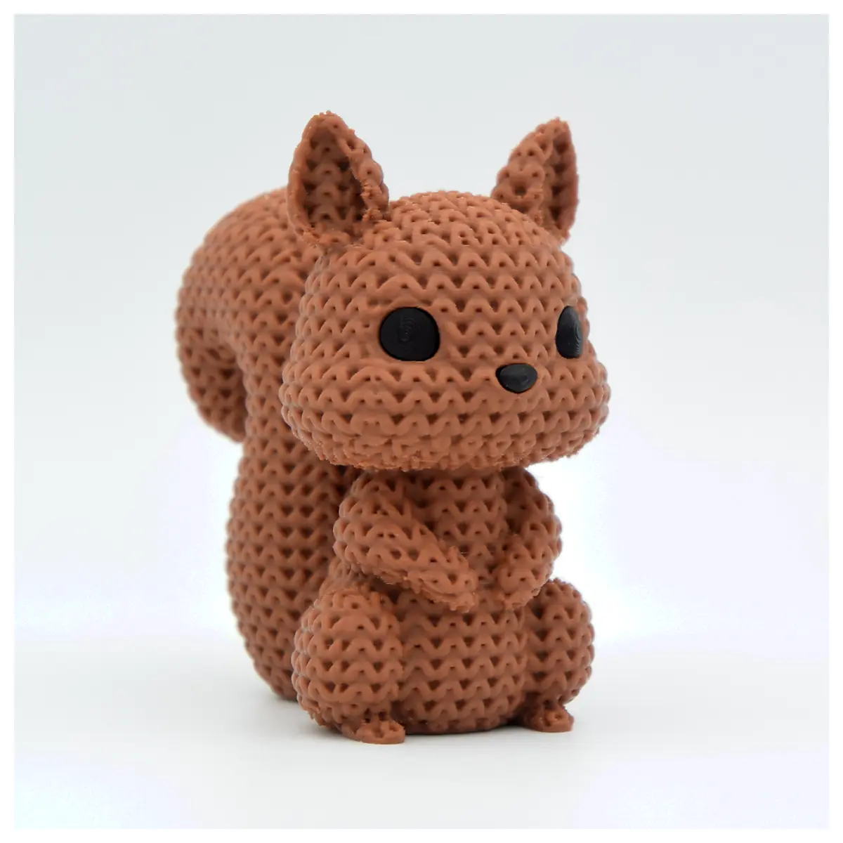 Knitted Squirrel Toy Plush Animal Christmas Gift Festive Decoration Santa Claus Animal Figure