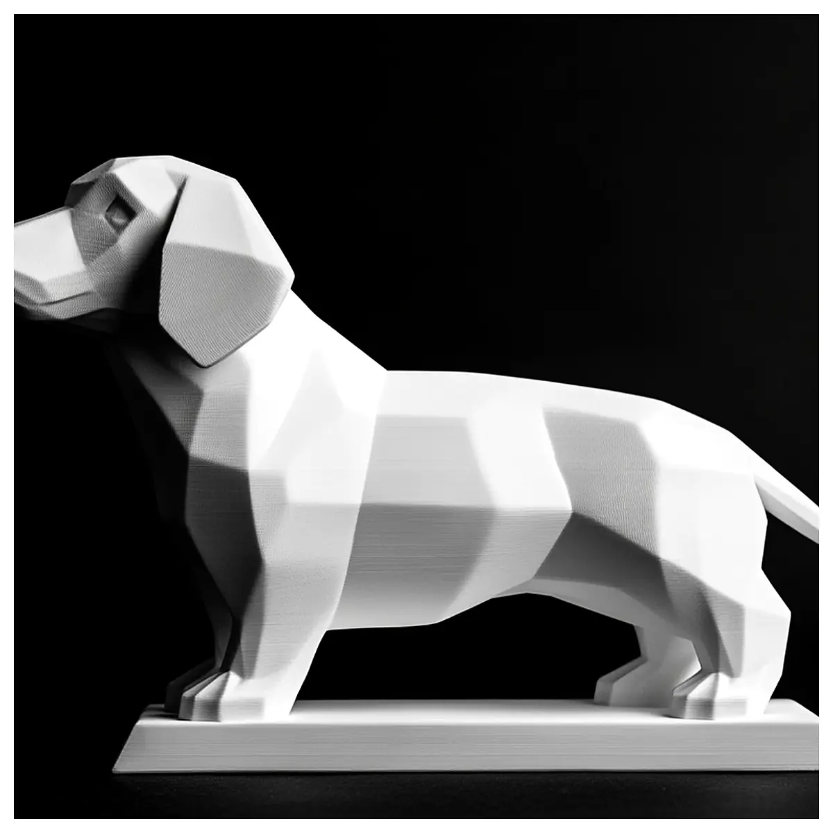 Modern Low Poly Dachshund Model Toy Pet Decoration Dog Accessories Dachshund Toys Indoor Decoration Dog Collectibles