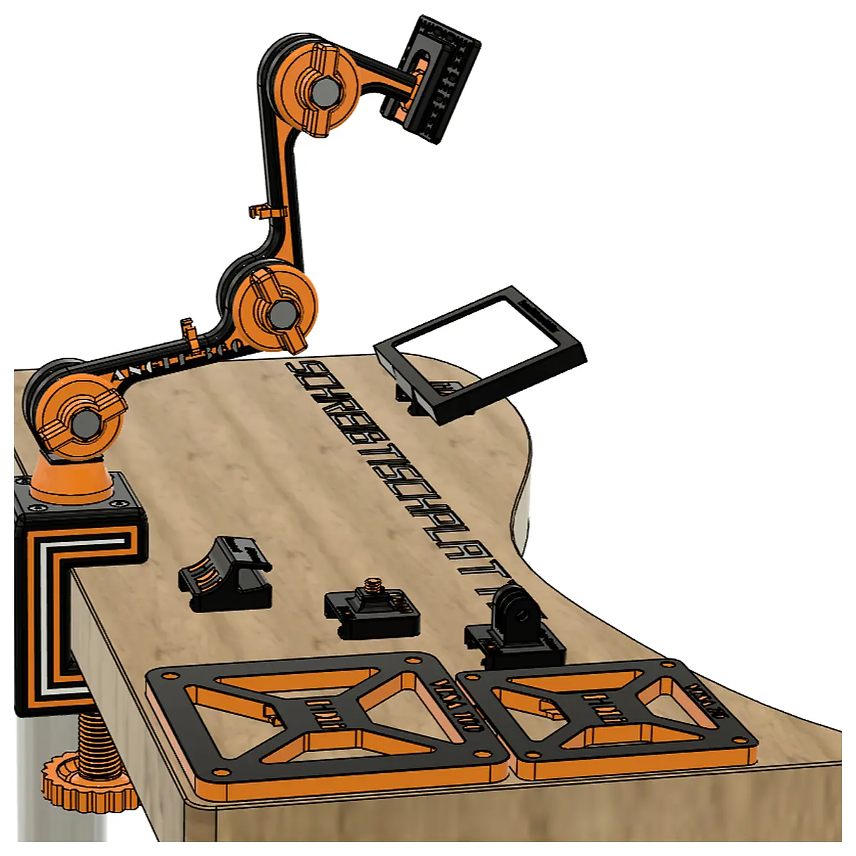 Universal Stand Clamp Mount Adjustable Angle Phone Holder Stabilizing Camera Support 360 Rotation