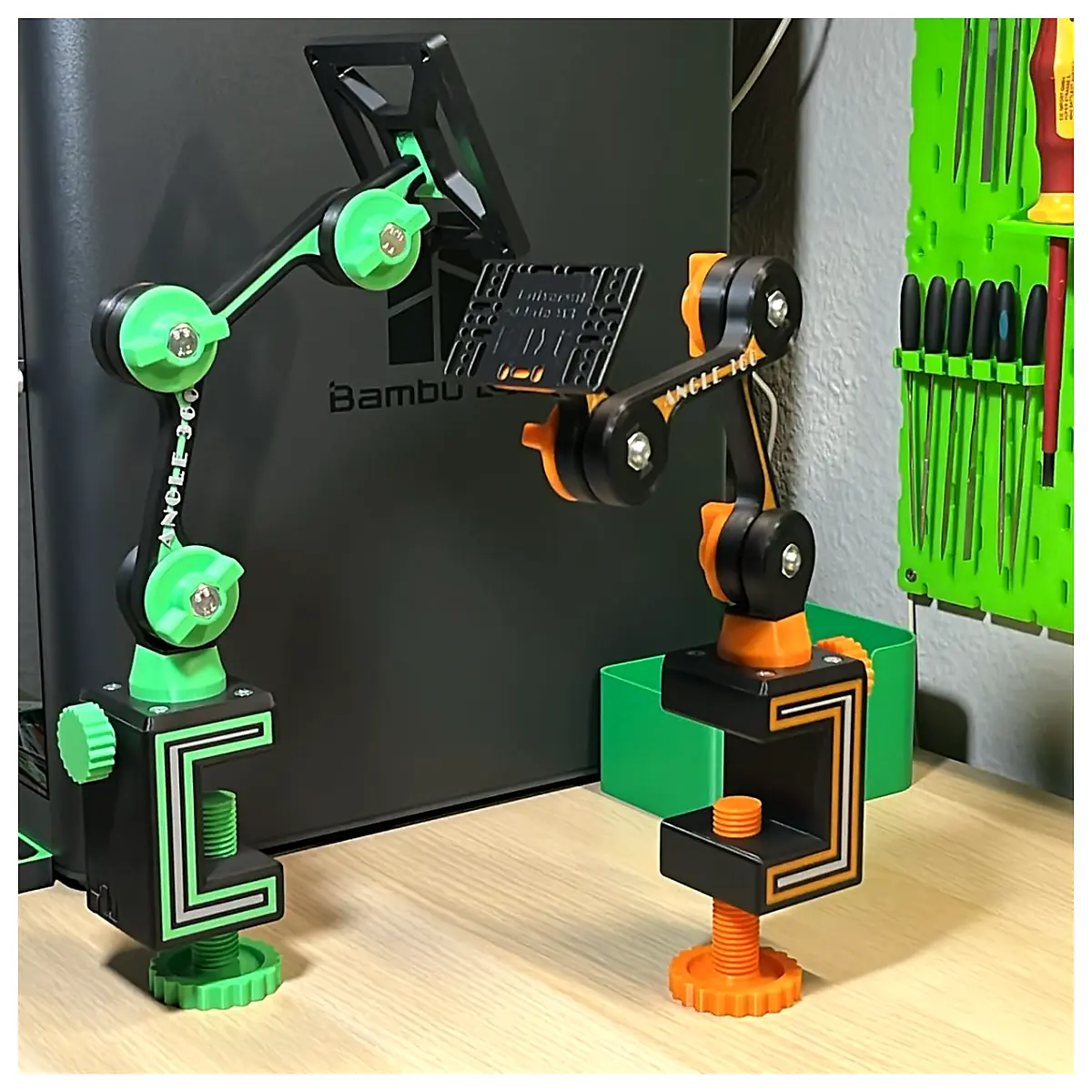 Universal Stand Clamp Mount Adjustable Angle Phone Holder Stabilizing Camera Support 360 Rotation