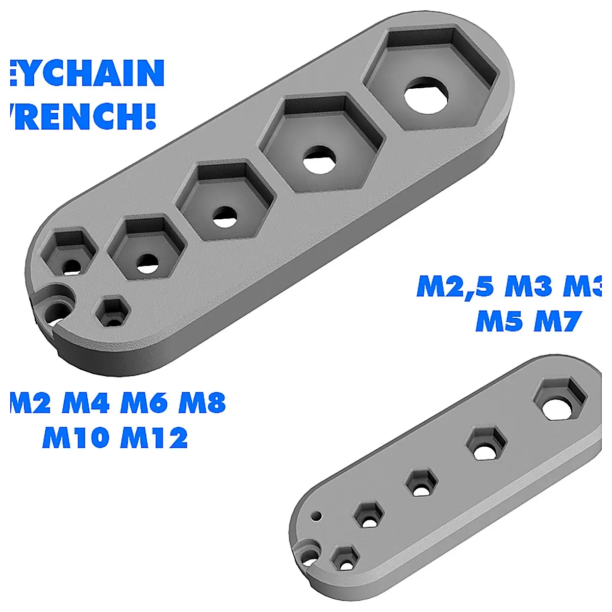 Wrench Keychain Metric Wrench Set Repair Tools Automotive Parts Fasteners Measurement Mechanical Tools