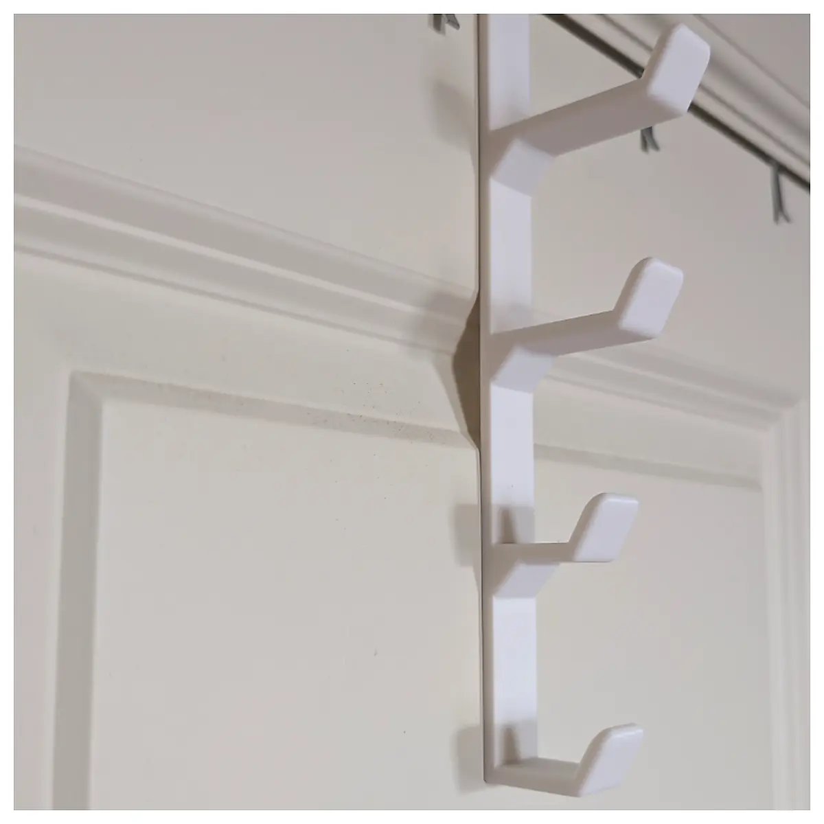 Over Door Hooks 4 Hooks Staggered Coat Hanger Storage Wall Mounted Organizer Hooks