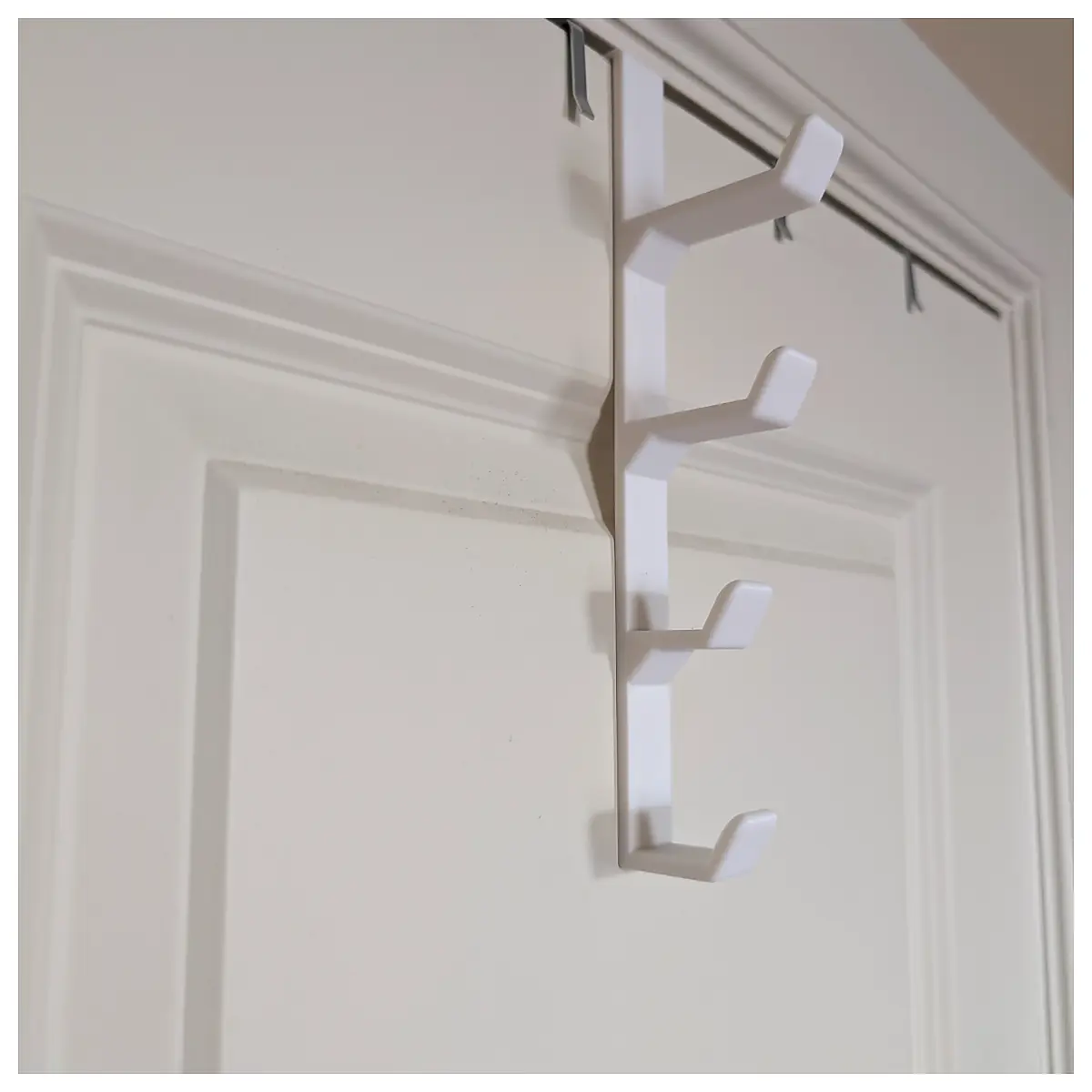 Over Door Hooks 4 Hooks Staggered Coat Hanger Storage Wall Mounted Organizer Hooks