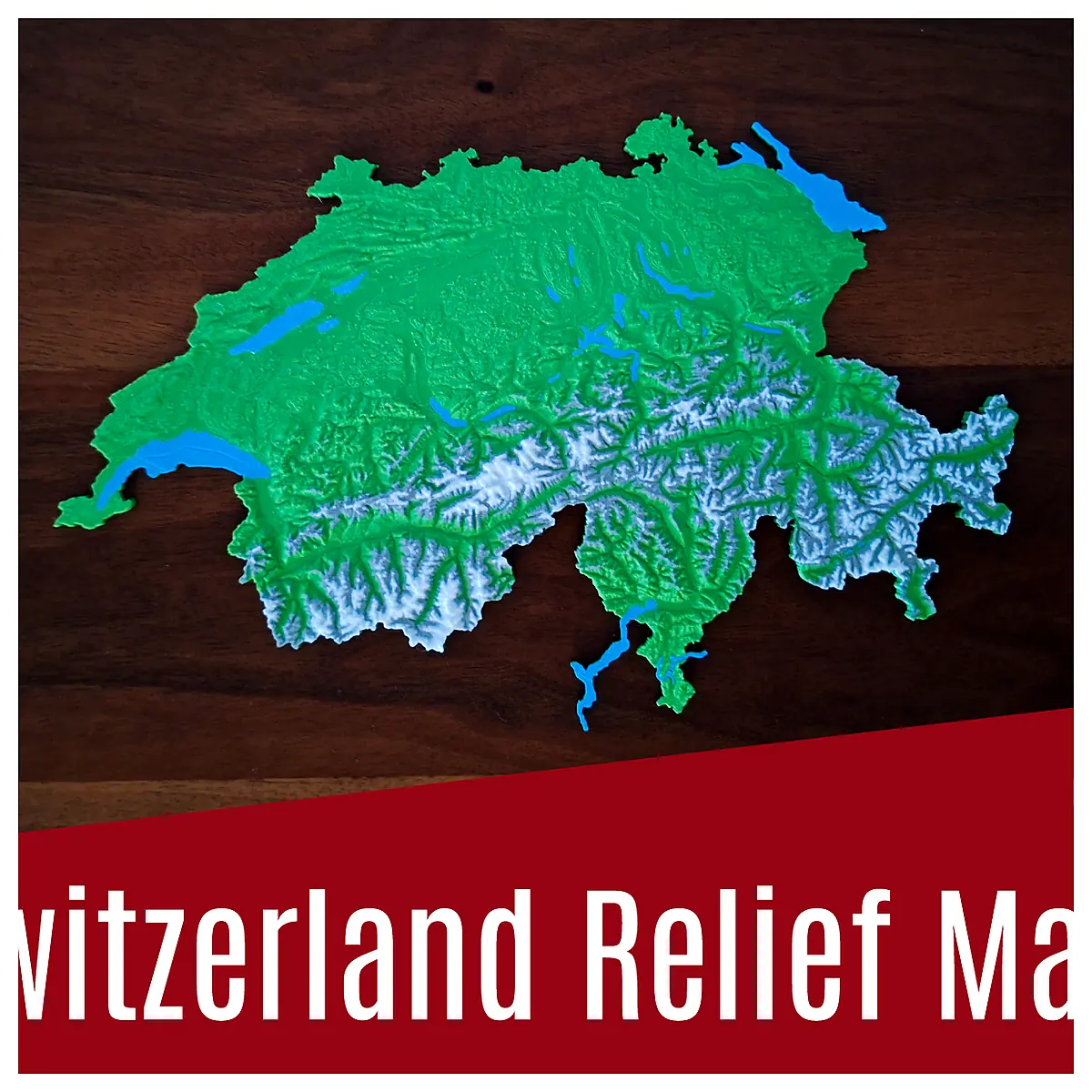 Swiss Relief Map Map Hiking Map Outdoor Map Travel Map Switzerland Travel