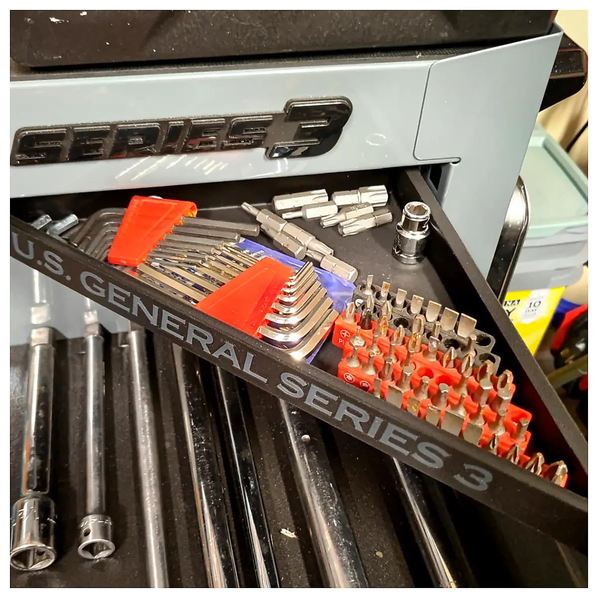 Multi Toolbox 45 Tray Corner Shelf Storage Organizer Repair Parts Toolbox Accessories