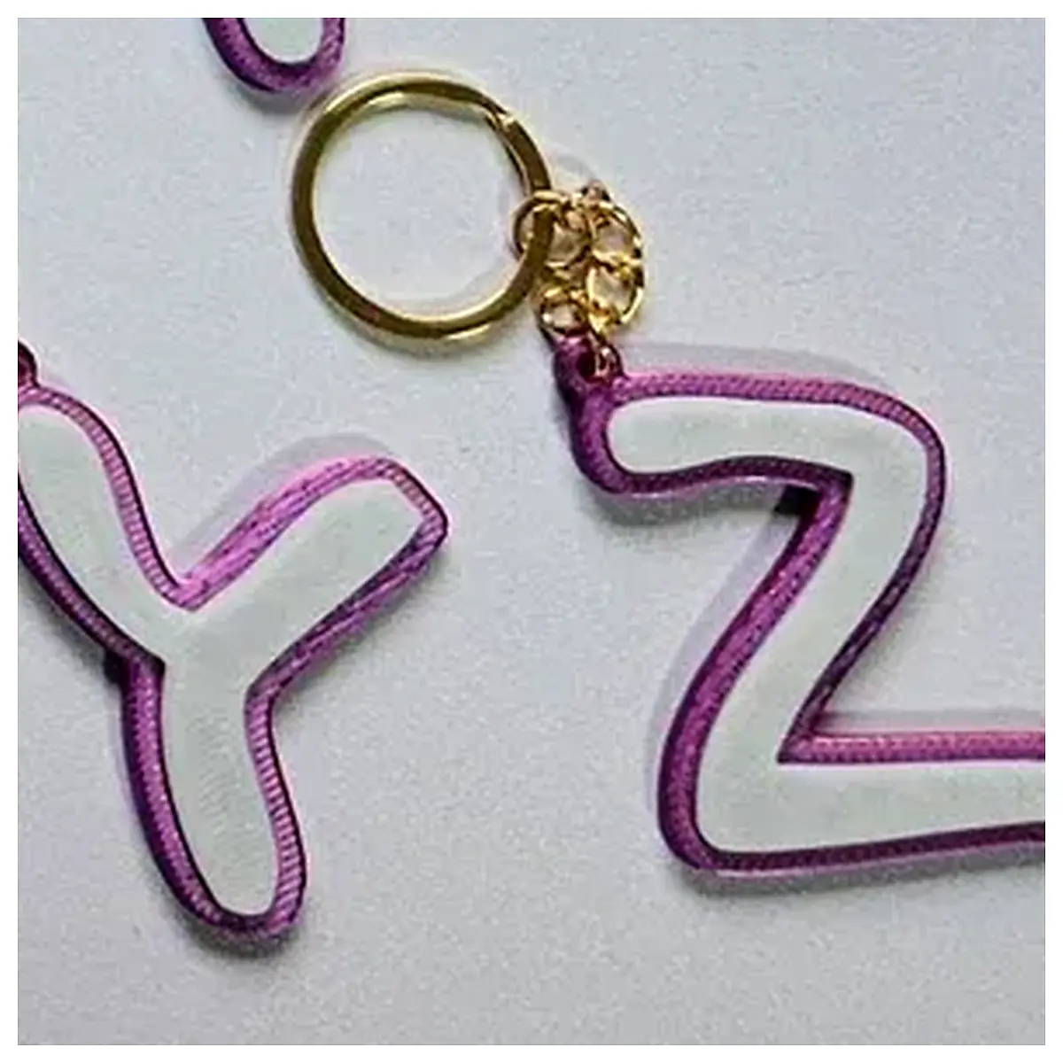 Letter Z Keychain Universal Z Charm Parts Repair Accessories Replacement