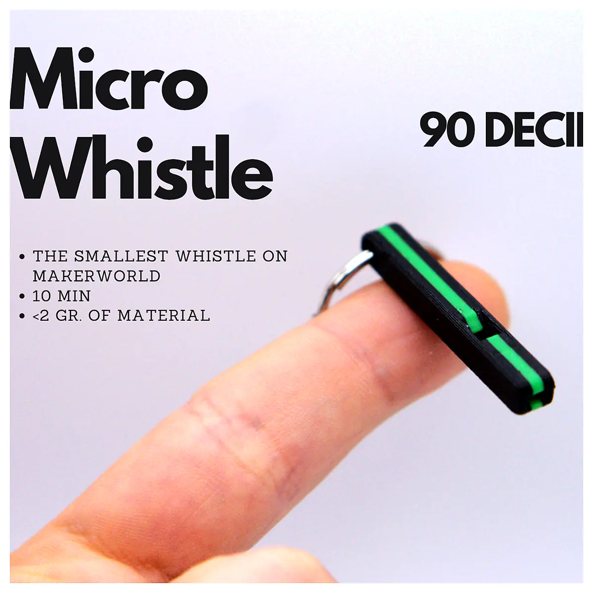 Mini 3D Whistle Small Whistle Blowing Instrument Toys Blowing Accessories 3D Printed Mini Whistle