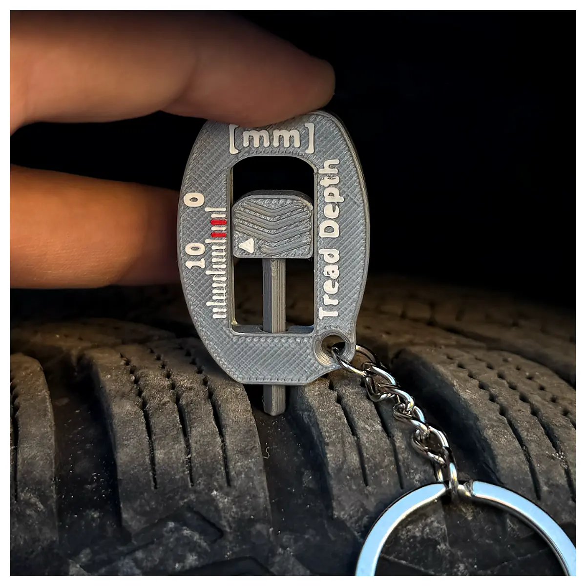 Tire Tread Depth Gauge V35 Print in Place Tire Measurement Tool Tread Depth Measurement Car Parts