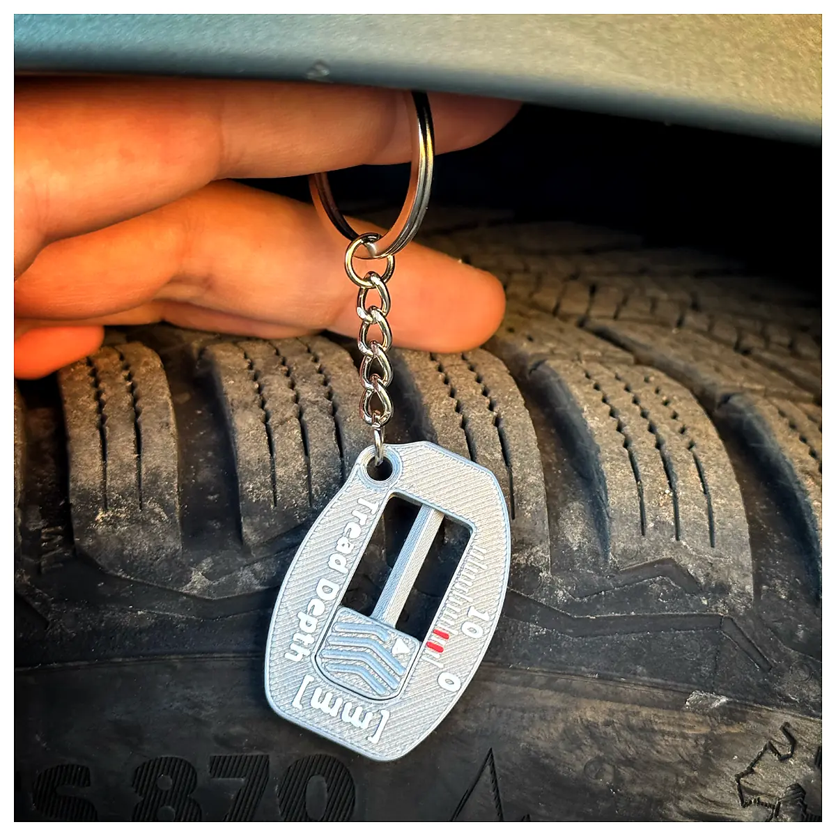 Tire Tread Depth Gauge V35 Print in Place Tire Measurement Tool Tread Depth Measurement Car Parts