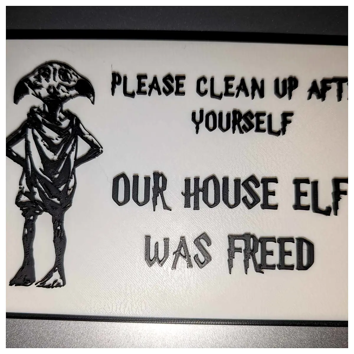 Bathroom Bedroom Sign Dobby Wall Decor Wall Art Home Decor Decorative Sign Wall Hanging Art