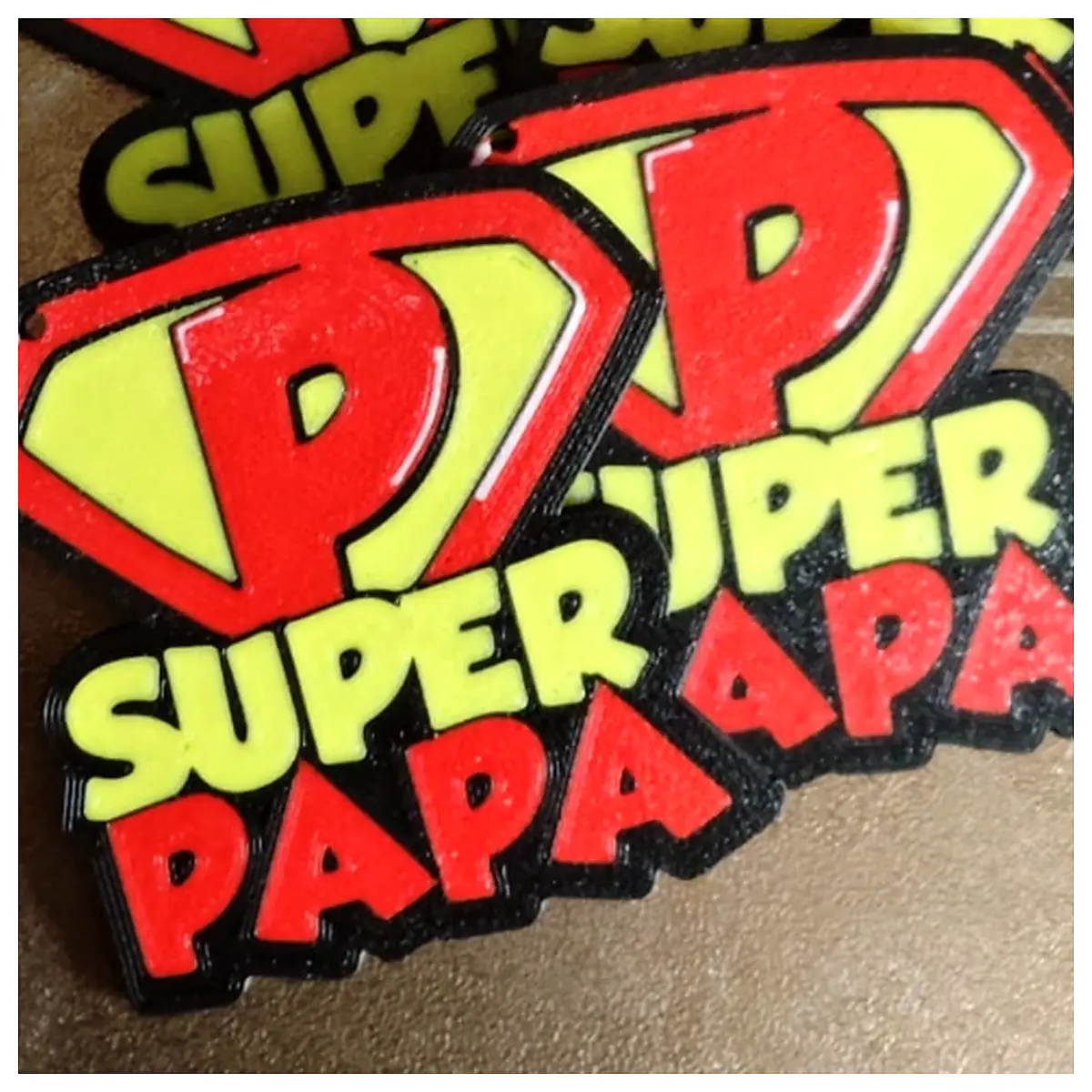 Super Dad Keychain Father s Day Gift Memorial Keychain Son Daughter Car Keyring Keychains