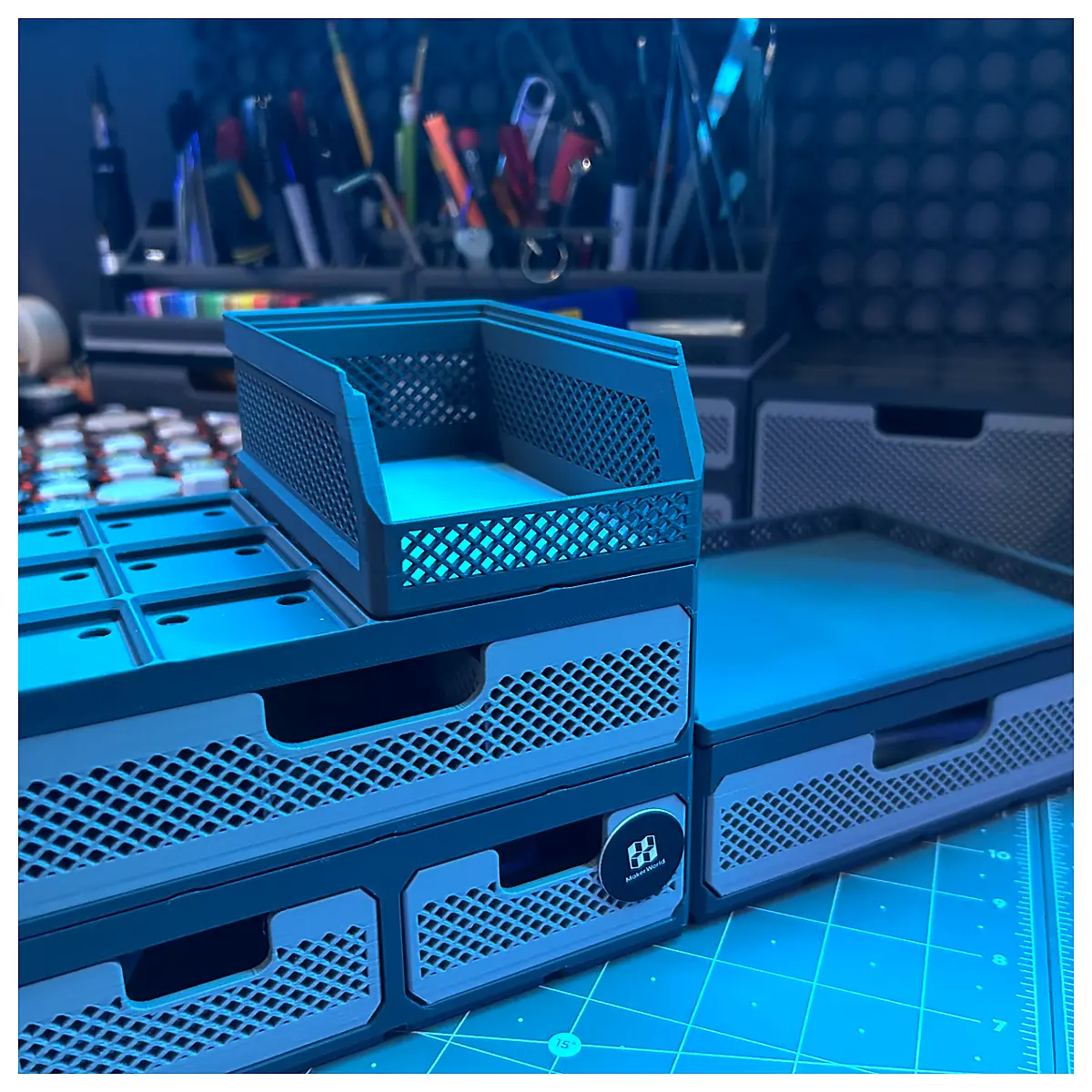 Gridfinity Storage Bins Modular Storage System Organization Boxes Parts Storage Logistics Bins Assembly System