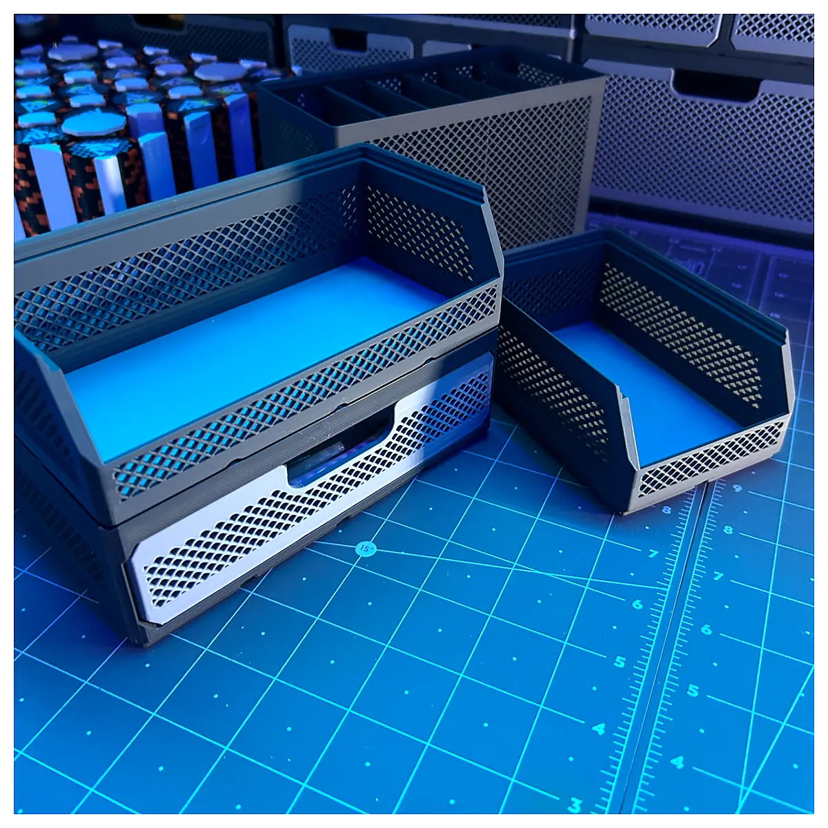 Gridfinity Storage Bins Modular Storage System Organization Boxes Parts Storage Logistics Bins Assembly System