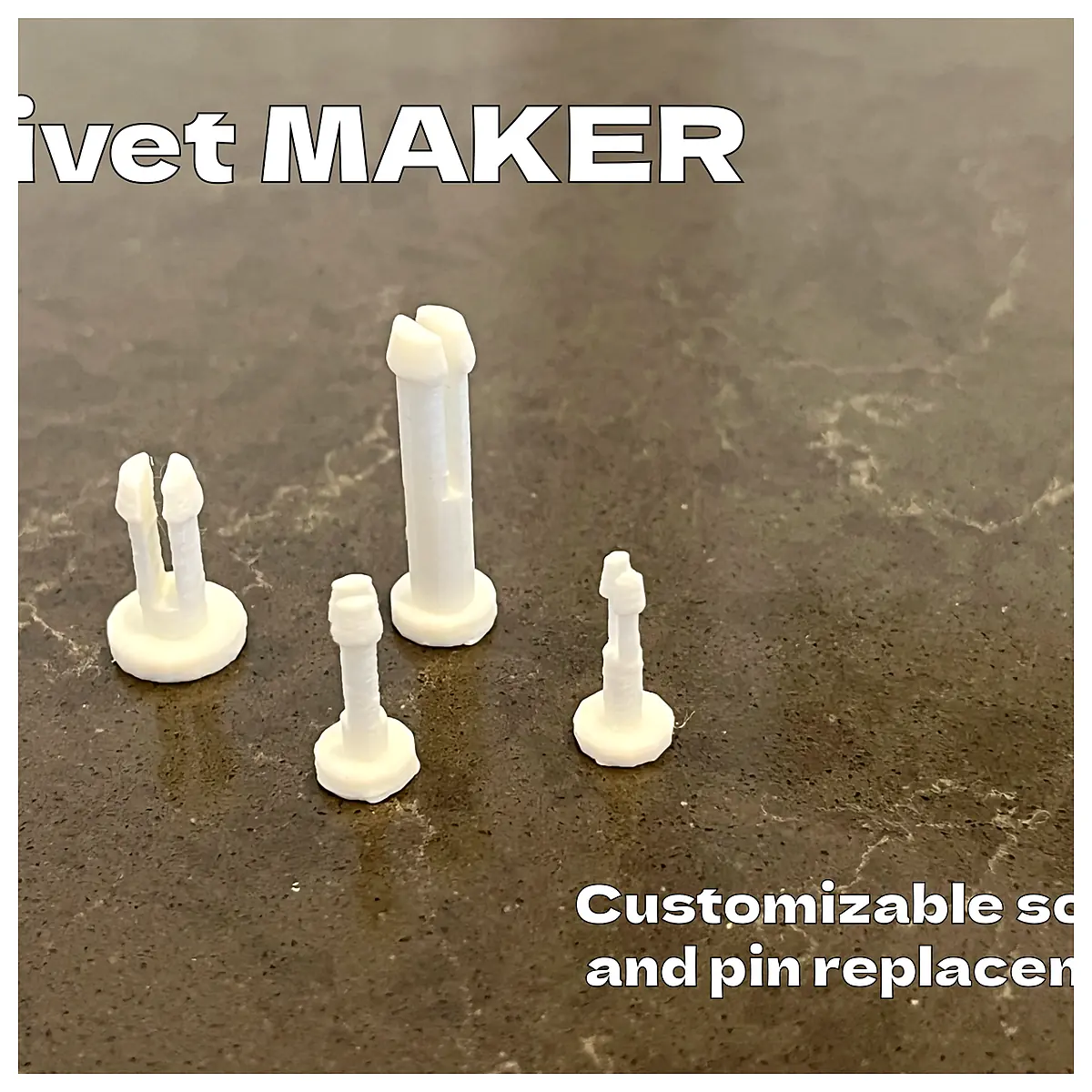 Push in Rivet Parametric Universal Fastener Repair Parts Installation Tightening