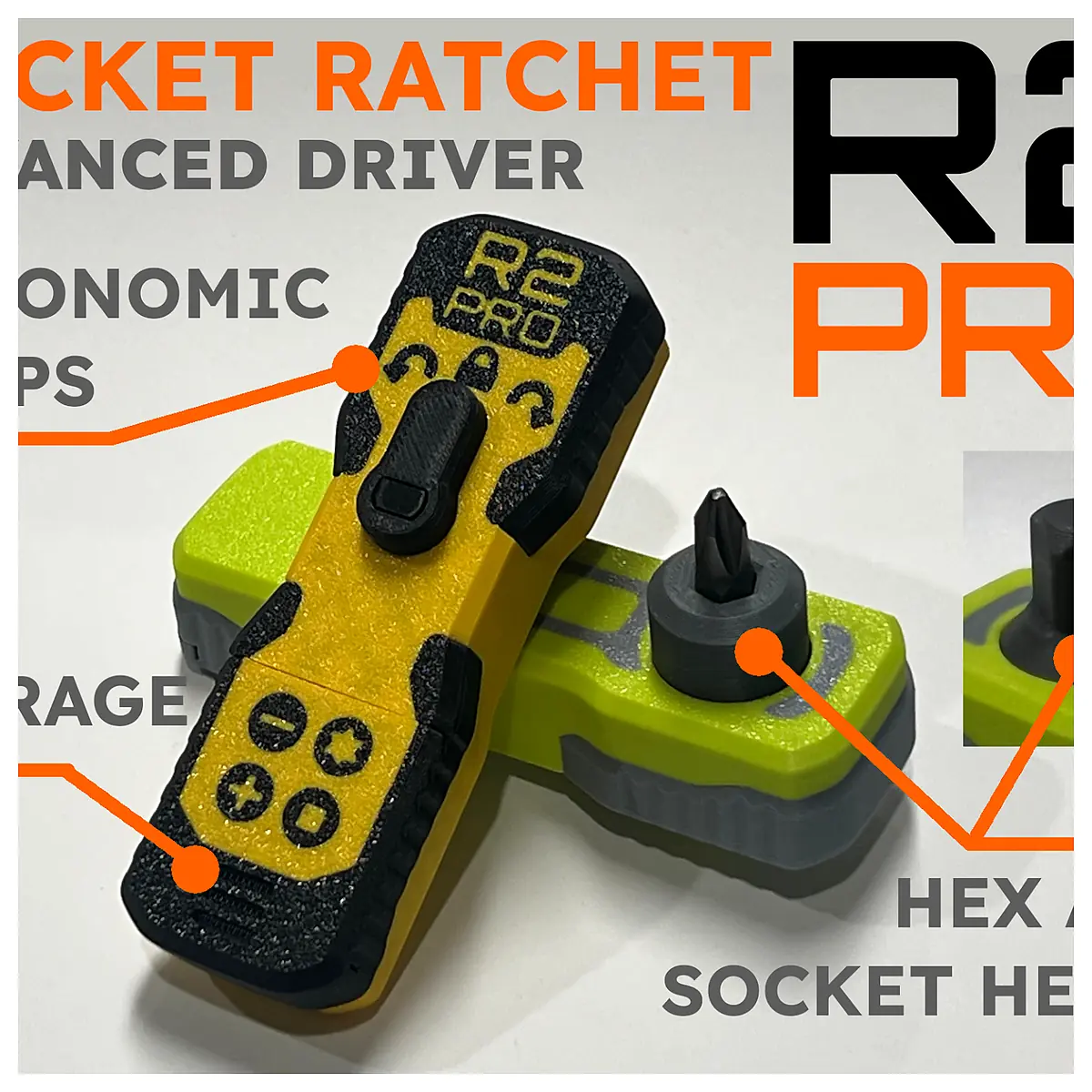Universal Ratchet Driver R2 PRO Auto Repair Tool Socket Set Screw Driver Parts Replacement