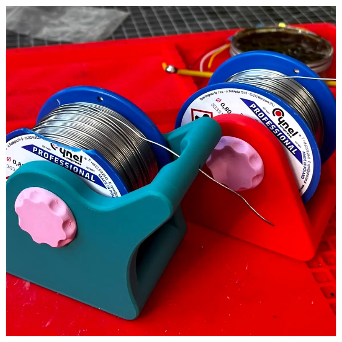 Solder Spool Holder Tin Can Stand Soldering Supplies Wire Management Welding Accessories Repair Tools