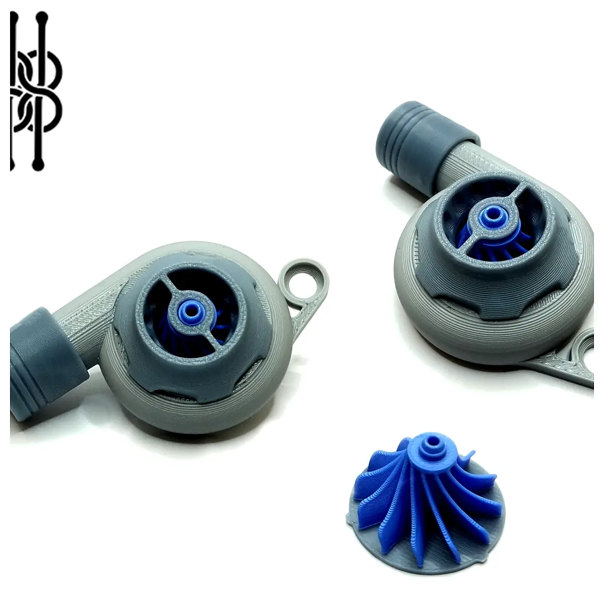 3D Printed Turbine Keychain No Glue Universal Model Parts Repair Accessories