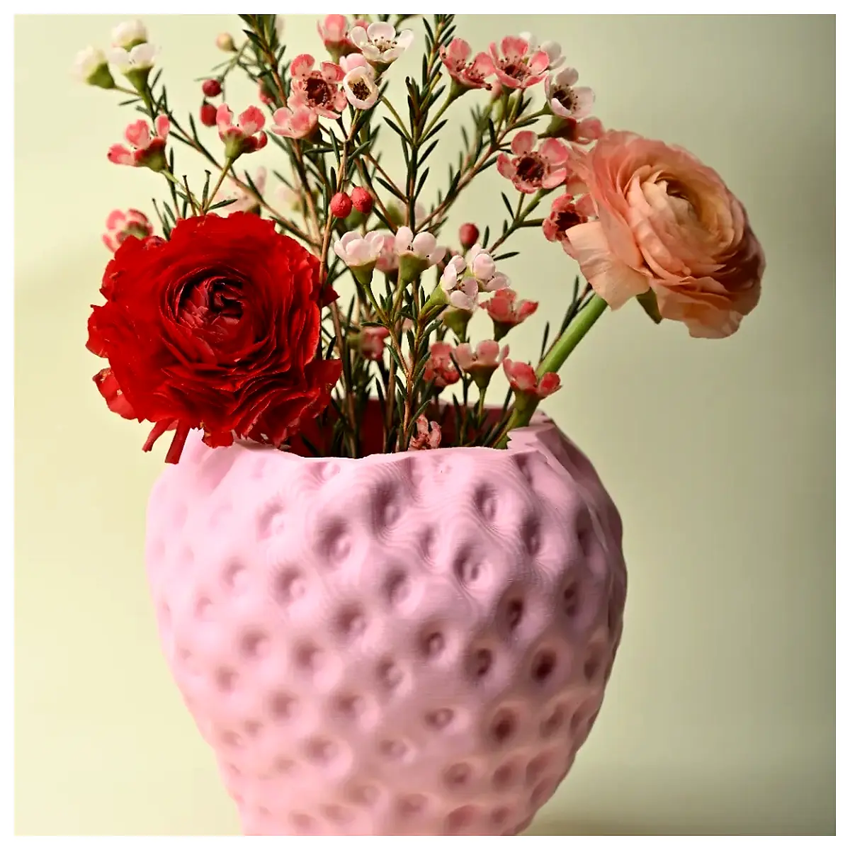 Strawberry Vase Pencil Case Organizer Universal Pen Holder Storage Repair Parts Accessories