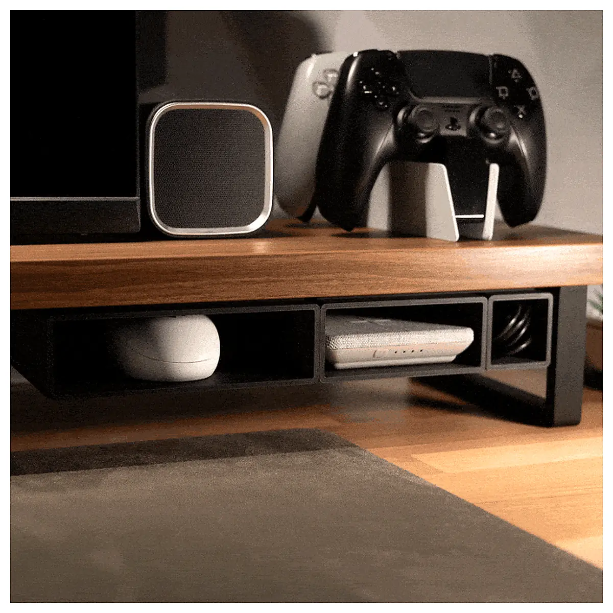 Floating Riser Under Desk Organizer Adjustable Desk Stand Sit Stand Converter Ergonomic Support Office Accessories