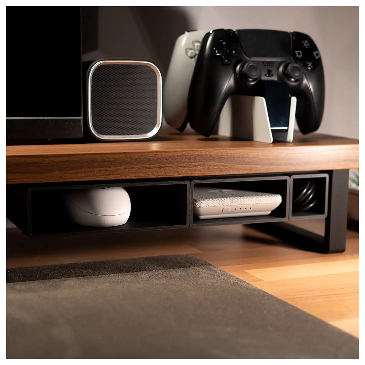Floating Riser Under Desk Organizer Adjustable Desk Stand Sit Stand Converter Ergonomic Support Office Accessories