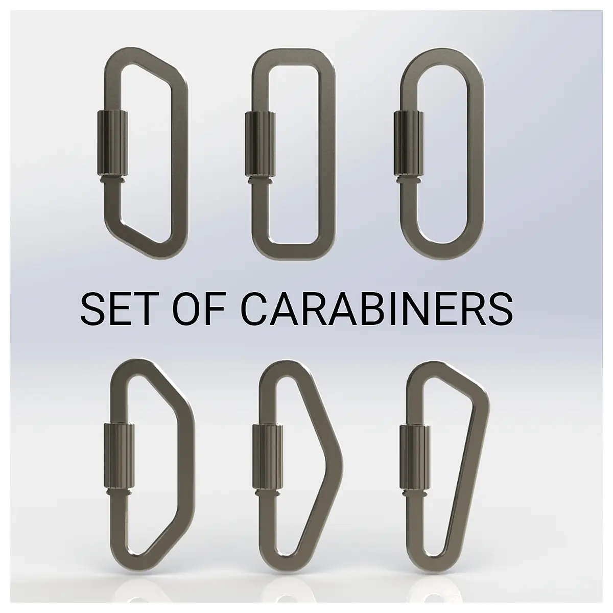 Carabiner Set Multi Use Locking Shackle Outdoor Climbing Rope Accessories Repair Parts
