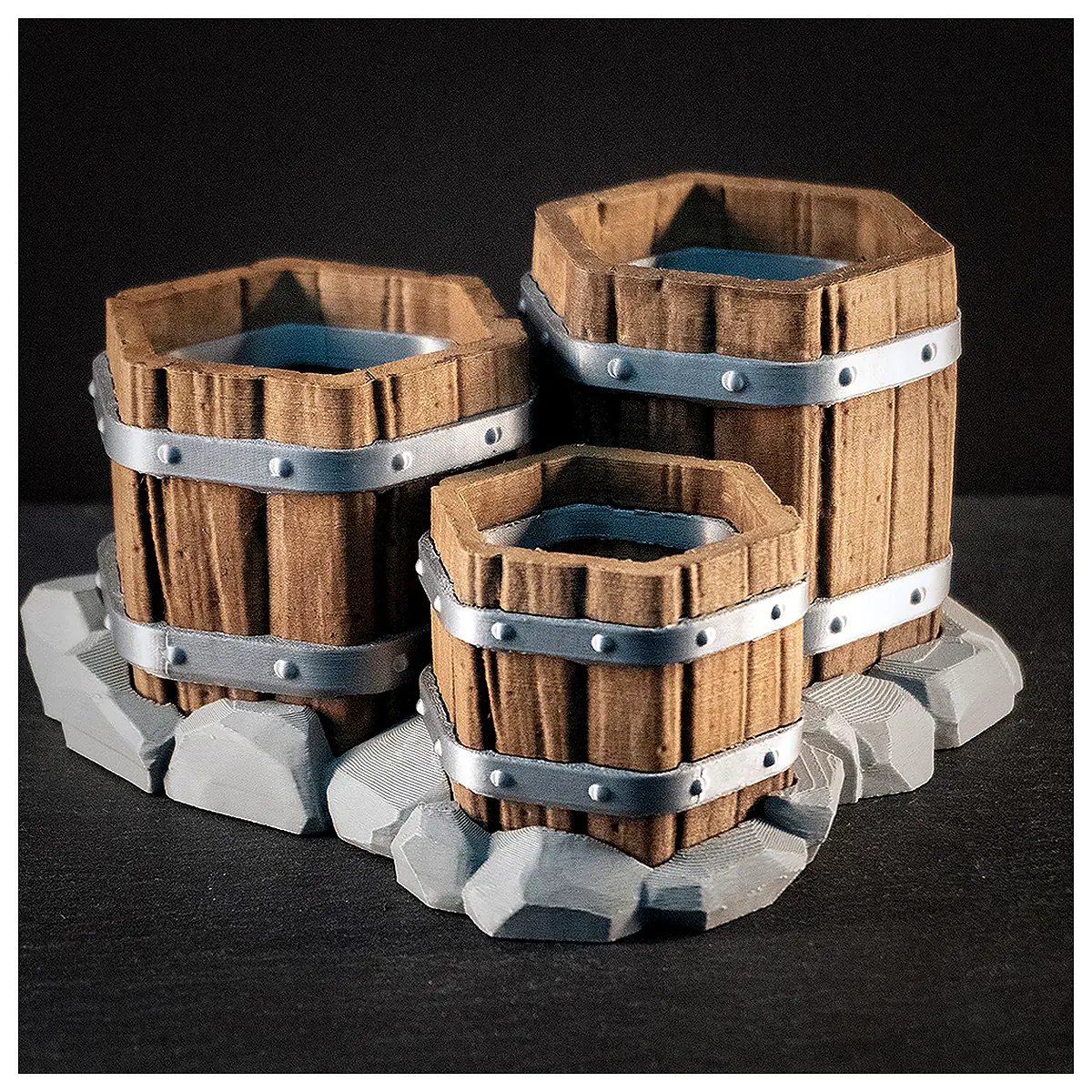 Wooden Barrel Desk Organizer Gun Accessories Hunting Supplies Shotgun Organizer Rifle Storage Multi Tool Kit