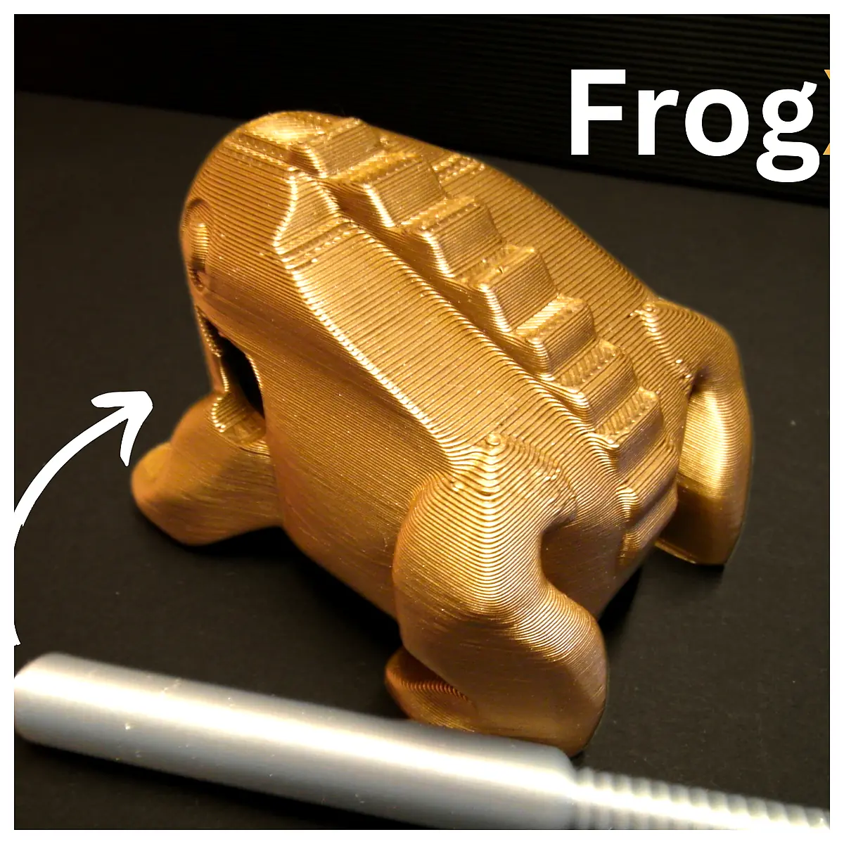 Frog Croaking Instrument 3D Printed Musical Toy Creative Gift Sound Effects Toy Percussion Instrument