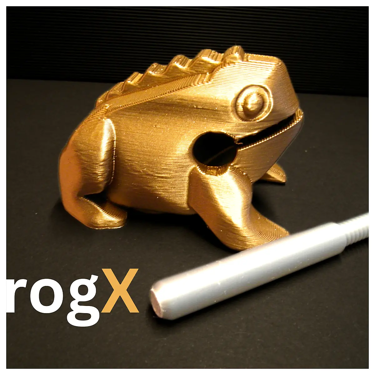 Frog Croaking Instrument 3D Printed Musical Toy Creative Gift Sound Effects Toy Percussion Instrument