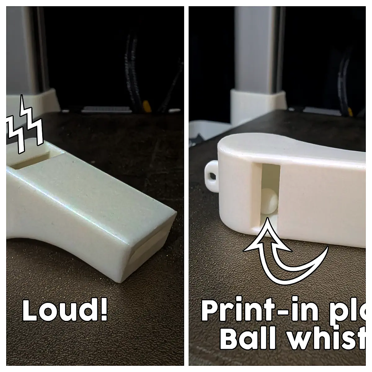 Print in Place Ball Whistle Parts Repair Universal Valve Accessories Moving Air Nozzle