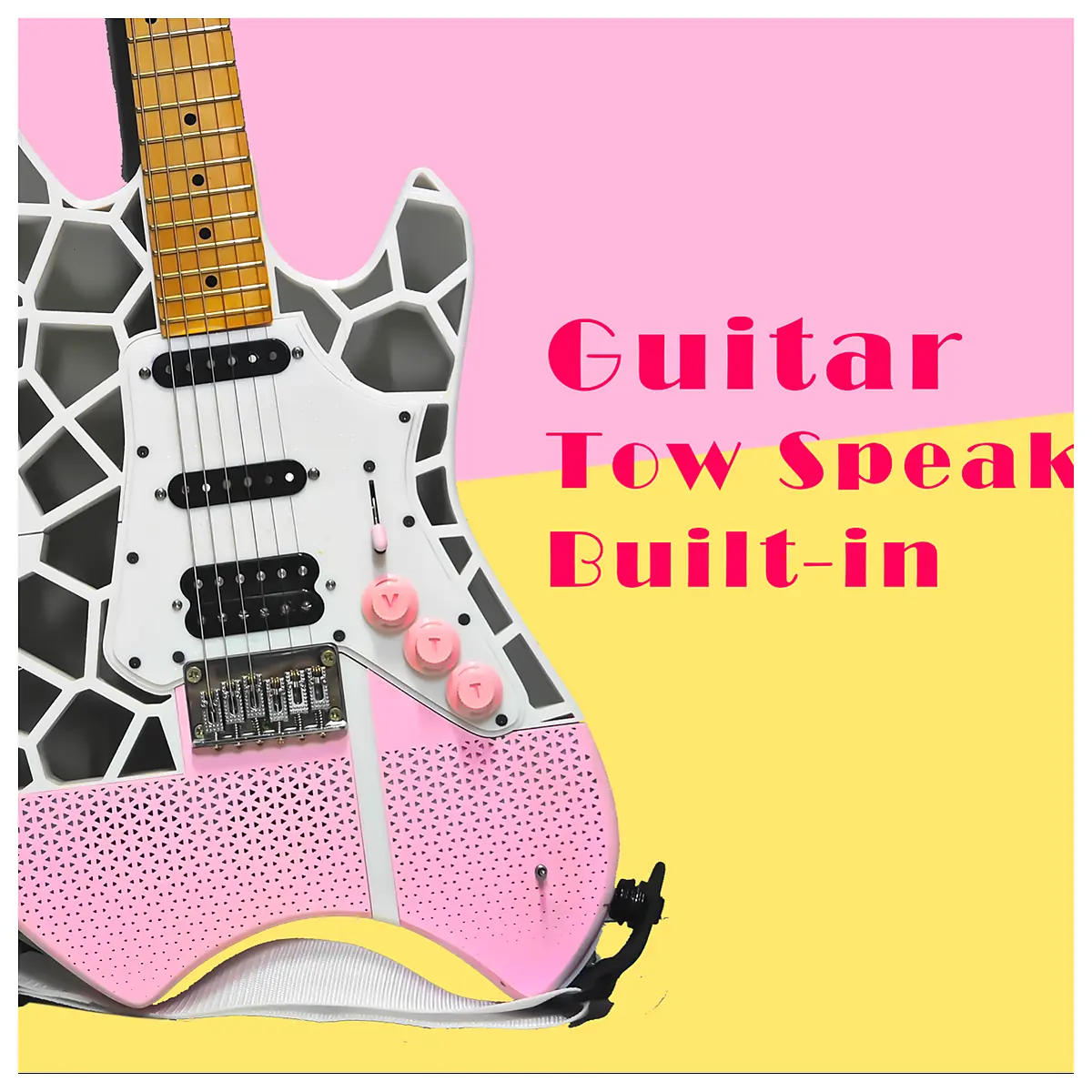 Fishcaster Lite Electric Guitar Speaker Portable Guitar Parts Repair Accessories Replacement Strings