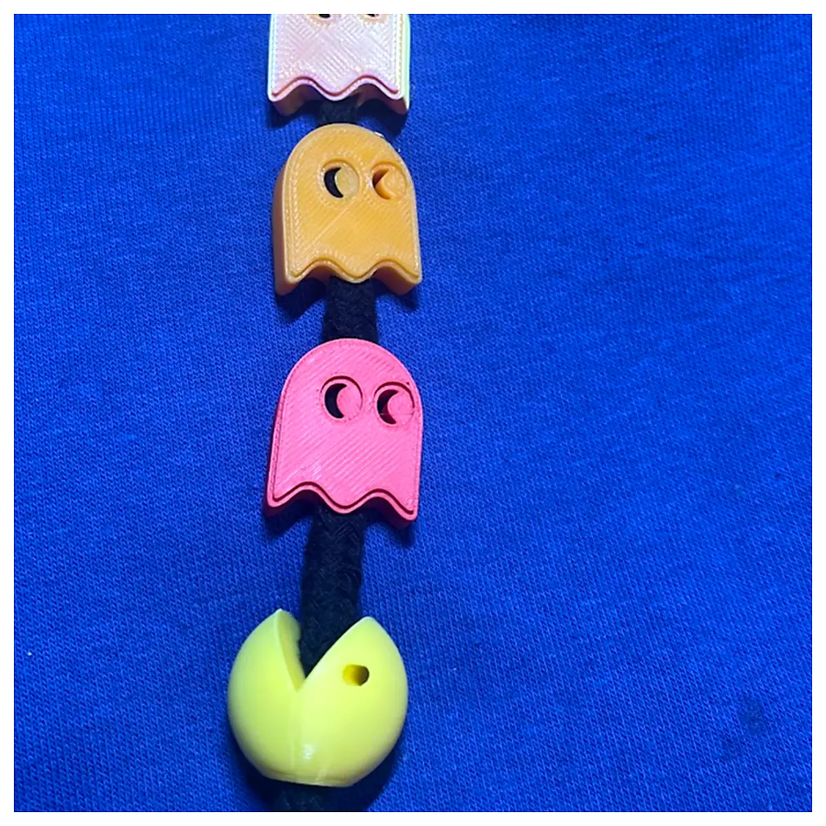 Pacman Ghost Hoodie Drawstring Beads Fun Charms Costume Accessories Sportswear Decoration