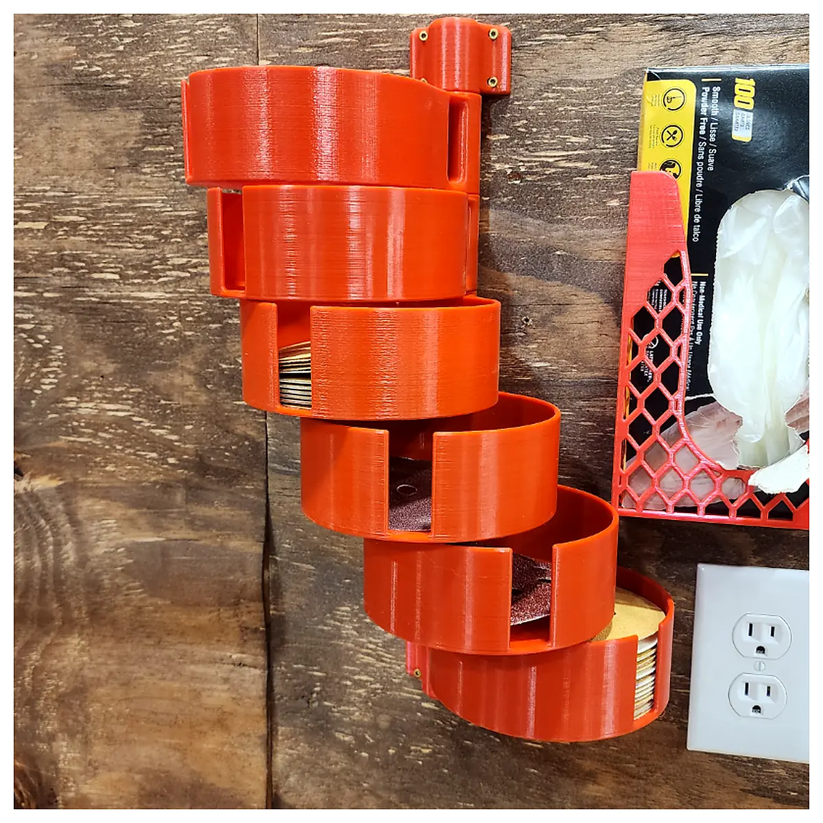 Sanding Disk Storage Rack 35 6 Inch Sanding Pads Organizer Tool Storage System Universal Rack