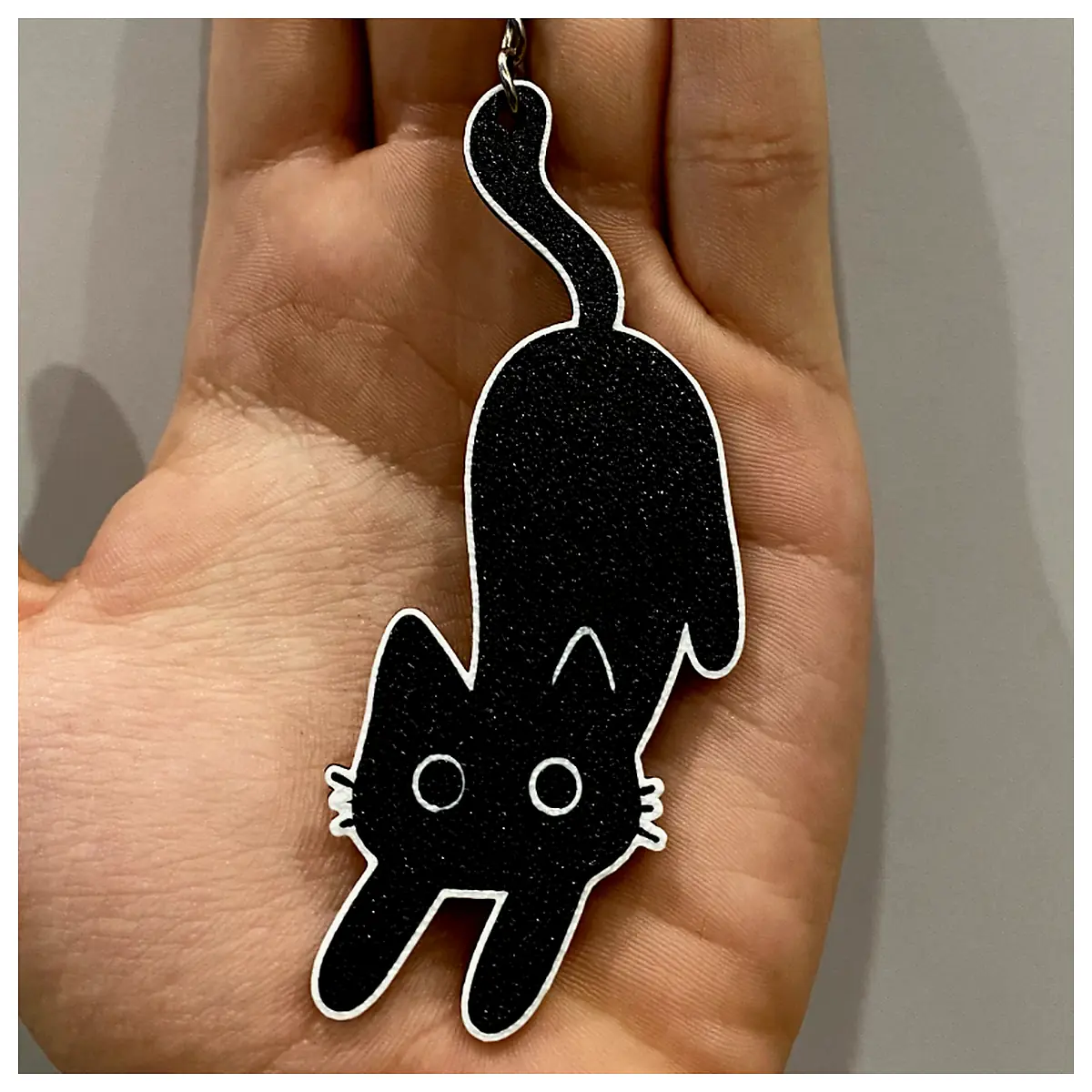 Black Cat Keychain Charm Lucky Cat Pendant Keyring Pet Memorial Gift Lucky Charms Reminders
